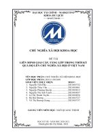 Tiểu luận liên minh giai cấp tầng lớp trong thời kỳ quá độ lên chủ nghĩa xã hội việt nam 