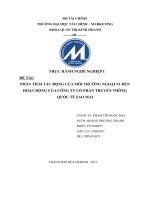 Phân tích tác động của môi trường ngoại vị đến hoạt động của công ty cổ phần truyền thông quốc tế sao mai 