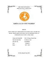 567 hoàn thiện quy trình kiểm toán khoản mục chi phí trả trước trong kiểm toán báo cáo tài chính do công ty TNHH kiểm toán châu á thực hiện