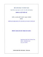 TIỂU LUẬN kết THÚC học PHẦN môn NHỮNG QUY ĐỊNH CHUNG về LUẬT dân sự, tài sản và THỪA kế PHÂN CHIA DI sản THEO DI CHÚC 