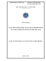 (Luận án tiến sĩ) Luận chứng khoa học về xây dựng mô hình kinh tế xanh tại một số xã đảo ven bờ Việt Nam