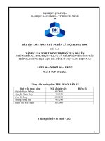 VẤN đề GIA ĐÌNH TRONG THỜI kỳ QUÁ độ lên CHỦ NGHĨA xã hội  THỰC TRẠNG và GIẢI PHÁP về CÔNG tác PHÒNG, CHỐNG bạo lực GIA ĐÌNH ở VIỆT NAM HIỆN NAY 