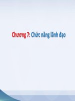 Slide Quản trị học - chuong 7. Chức năng lãnh đạo