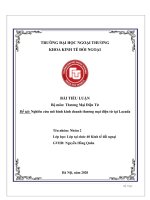 Tiểu luận Thương mại điện tử: Nghiên cứu mô hình kinh doanh thương mại điện tử Lazada