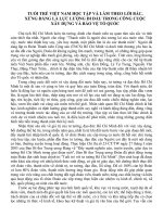 TUỔI TRẺ VIỆT NAM HỌC TẬP VÀ LÀM THEO LỜI BÁC, XỨNG ĐÁNG LÀ LỰC LƯỢNG ĐI ĐẦU TRONG CÔNG CUỘC XÂY DỰNG VÀ BẢO VỆ TỔ QUỐC