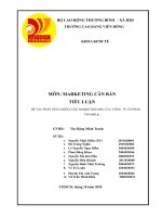 Phân tích chiến lược marketing mix của công ty cổ phần vinamilk 