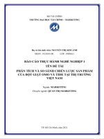 Phân tích và so sánh chiến lược sản phẩm của bột giặt omo và tide tại thị trường việt nam 