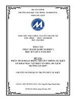 Phân tích hoạt động truyền thông sự kiện lễ khai mạc “lễ hội văn hóa, du lịch  mường lò 2019” 