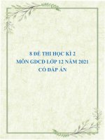 Bộ 8 đề thi học kì 2 môn GDCD lớp 12 năm 2021 (Có đáp án)