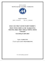 Phân tích chiến lược marketing mix của thương hiệu điện thoại thông minh vsmart giai đoạn 2019 2021 