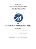 Phân tích thương hiệu mì hảo hảo của công ty cổ phần acecook việt nam theo mô hình tài sản thương hiệu của david aaker 