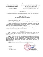 KẾ HOẠCH Phát triển chƣơng trình giáo dục trƣờng Mầm non Thụy Duyên Năm học 2020 – 2021