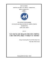 Xây dựng kế hoạch truyền thông cho thương hiệu ví điện tử momo 