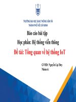 tiểu luận hệ thống viễn thông đề tài tổng quan về hệ thống iot 