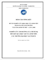 Nghiên cứu ảnh hưởng của chỉ số EQ đến kết quả học tập của sinh viên các trường đại học tại TP HCM 