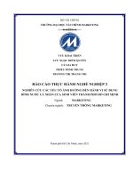 Những yếu tố ảnh hưởng đến hành vi sử dụng bình nước cá nhân của sinh viên tại thành phố hồ chí minh 