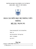 BÁO cáo môn học hệ THỐNG VIỄN THÔNG đề tài  MẠNG 5g 