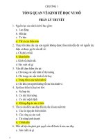 Ngân hàng câu hỏi trắc nghiệm kinh tế vi mô có đáp án 