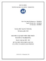 Phân tích chiến lược giá của công ty samsung electronics 