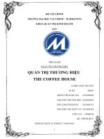 Quản trị thương hiệu the coffee house 