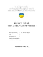 Tiểu luận cuối kỳ lịch sử văn minh thế giới 