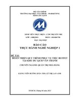 Hoàn thiện quy trình phục vụ tiệc buffet tại khu du lịch văn thánh 