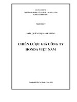 Chiến lược giá công ty honda việt nam 