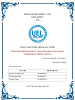 TIỂU LUẬN  QUẢN lý CÔNG PHÂN TÍCH CHÍNH SÁCH hỗ của NHÀ nước đối với các DOANH NGHIỆP TRONG THỜI kỳ COVID 19 