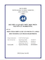 Phân tích chiến lược sản phẩm của apple đối với dòng sản phẩm smartphone 
