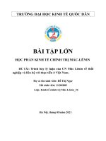 Trình bày lý luận của CN mác lênin về  thấtnghiệp và liên hệ với thực tiễn ở việt nam 