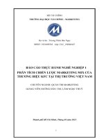 Phân tích chiến lược marketing   mix của thương hiệu KFC tại thị trường việt nam 