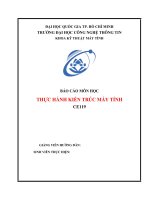 BÁO cáo môn học THỰC HÀNH KIẾN TRÚC máy TÍNH CE119 làm QUEN với lập TRÌNH hợp NGỮ 