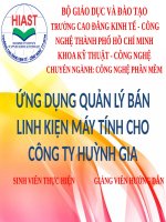 báo cáo ứng dụng quản lý bán linh kiện