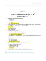 Trắc nghiệm kinh tế vi mô NEU có đáp án 