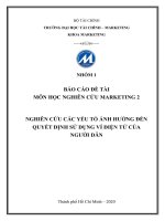 Nghiên cứu các yếu tố ảnh hưởng đến quyết định sử dụng ví điện tử của người dân 