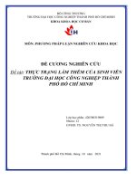 Thực trạng làm thêm của sinh viên trường đại học công nghiệp thành phố hồ chí minh 