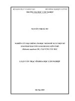 (LUẬN văn THẠC sĩ) nghiên cứu đặc điểm lâm học nhằm đề xuất một số giải pháp bảo tồn loài hoàng liên ô rô (mahonia nepalensis DC ) tại vùng tây bắc​ 