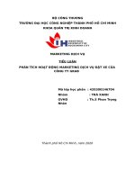 Phân tích hoạt động marketing dịch vụ đặt xe của công ty grab 