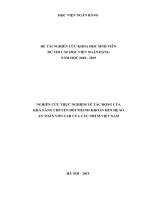 Nghiên cứu thực nghiệm về tác động của khả năng chuyển đổi thanh khoản đến hệ số an toàn vốn CAR của các ngân hàng thương mại việt nam