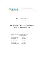 Tiểu luận tín ngưỡng thờ cúng tổ tiên của người việt xưa và nay 