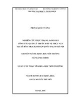 (LUẬN văn THẠC sĩ) nghiên cứu thực trạng, đánh giá công tác quản lý thuốc bảo vệ thực vật tại xã hòa thạch, huyện quốc oai, thành phố hà nội​ 