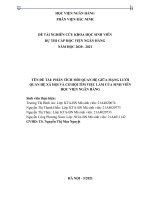 Phân tích mối quan hệ giữa mạng lưới quan hệ xã hội và cơ hội tìm việc làm của sinh viên học viện ngân hàng