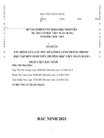 Tác động của “các yếu tố gây ra căng thẳng trong học tập đến sinh viên trường học viện ngân hàng   phân viện bắc ninh”