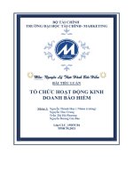 Bài tiểu luận tổ chức hoạt động kinh doanh bảo hiểm 