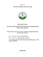 Tiểu luận Thực trạng hoạt động cung ứng thuốc tại Bệnh viện Phụ sản Hà Nội năm 2021