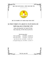 Sự phát triển của dịch vụ ngân hàng số trên địa bàn tỉnh phú yên