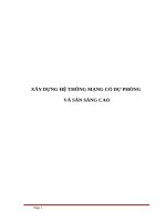 XÂY DỰNG HỆ THỐNG MẠNG CÓ DỰ PHÒNG VÀ SẮN SÀNG CAO REDUNDANCY