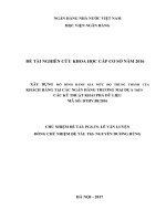 Xây dựng mô hình đánh giá mức độ trung thành của khách hàng tại các ngân hàng thương mại dựa trên các kỹ thuật khai phá dữ liệu,đề tài nghiên cứu khoa học cấp cơ sở năm 2016