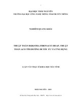 (LUẬN văn THẠC sĩ) thuật toán dijkstra fibonacci heap, thuật toán ACO tìm đường đi tối ưu và ứng dụng 