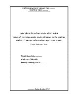 (THCS) một số phương pháp phân tích đa thức thành nhân tử trong bồi dưỡng học sinh giỏi